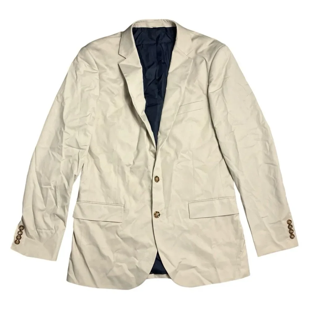J Crew Men's 40L‎ Thompson Stretch Suit Jacket Stretch Chino Chic Preppy BA491